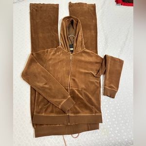 COFFEE SUEDE TRACKSUIT